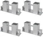 Hilfsmittel F&uuml;r Holzstapel 4 Pcs 34 X 10 X 15 Cm Stahl Vidaxl