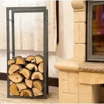 Dandibo - Kaminholzregal Kaminholzst&auml;nder 100 Cm Grau 80003 Holzkorb...