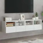 Vidaxl - Tv-wandschr&auml;nke 2 Stk. Wei&szlig; 60x30x30 Cm Holzwerkstoff