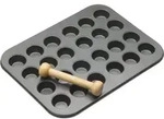 Masterclass Kitchencraft Canap&eacute;s & Rolling Pin Mould De Carbon Steel Non-stick Bpa
