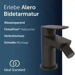 Ideal Standard Bidetarmatur Alero, Firmaflow&reg; Kartusche, Wassersparend,...