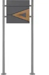 Ecd Germany Standbriefkasten Mit Zeitungsfach, Design Briefkasten Mit Pfosten,