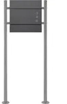 Ecd Germany Briefkasten Mit Zeitungsfach, 37x36,5x10,5 Cm, Anthrazit, Inkl....