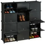 Relaxdays Schuhschrank, Steckschrank Mit T&uuml;ren, Hbt: 125 X 125 X 31,5 Cm, 24