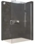 Duschabtrennung Bernstein Walk-in Ex101 Nano Echtglas 10mm Milchglas 130cm