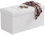 Relaxdays Sitzbank, Stauraum, Stoff, Faltbar, Gepolstert, Flur, Schlafzimmer,...