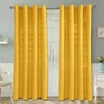Gardinen Mit &Ouml;sen Rajput Gelb 2er Set, 140 X 140 Cm - Homescapes