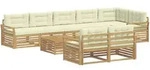 Outdoor-sofagarnitur 9 Pcs Wei&szlig; Und Creme 79 X 79 X 37 Cm Vidaxl