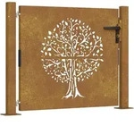 Gartentor 105x105 Cm Cortenstahl Baum-design Vidaxl