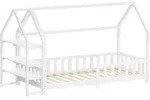 Ml-design Kinderbett Hausbett 90x200 Cm Mit Rausfallschutz, Regal, Dach &...