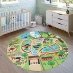 Paco Home - Kinder-teppich F&uuml;r Kinderzimmer, Spiel-teppich, Zoo Mit Tiger,...