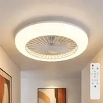Led Deckenventilator Deckenlampe Wohnzimmerlampe Dimmbar Wei&szlig; Opal H 14 Cm