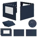 Zelsius Seitenw&auml;nde F&uuml;r Pavillon 3x3 M, 4-teilig, Blau, Gartenzelt Seitenwand Mit