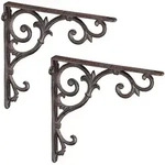 6 X Regalwinkel Antik, Regaltr&auml;ger Gusseisen, Barocke Ornamente, Winkel F&uuml;r...