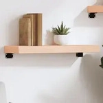 Wandregal 60x20x6 Cm Massivholz Eiche Unbehandelt Vidaxl