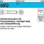 Din 6912 Zylinderkopf-schaftschraube Niedrige Form M24x130 Edelstahl A4 Blank