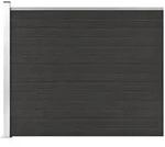 Zaunelement Wpc 175x146 Cm Schwarz - Vidaxl