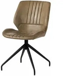Stuhl Echtleder 51x61x84 Beige Iron Label 611