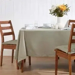 Tischdecke Aus 100% Baumwolle, 138 X 178 Cm, Grau - Homescapes