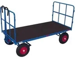 Variofit Handpritschenwagen Mit 2 Rohrgitterw&auml;nden Luftbereifung 1.140 X 800 Mm