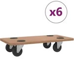 Rollbretter 6 Stk. Rechteckig Holzwerkstoff Vidaxl