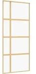 Schiebet&uuml;r Golden 90x205 Cm Esg-klarglas Und Aluminium Vidaxl