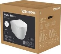 Duravit Me By Starck - Wand-wc Mit Softclose-sitz, Sp&uuml;lrandlos, Durashield, Wei&szlig;