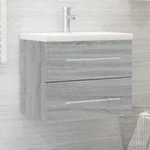 Vidaxl Sink Cabinet With Built-in Basin Grey Sonoma Engineered Wood