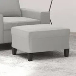 Fu&szlig;hocker Hellgrau 60x50x41 Cm Mikrofasergewebe Vidaxl