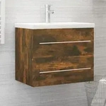 Waschbeckenschrank R&auml;uchereiche 60x38,5x48 Cm Holzwerkstoff Vidaxl