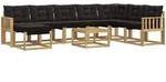 Outdoor-sofagarnitur Mit Kissen 9 Pcs Wei&szlig; Und Schwarz Vidaxl