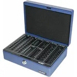 Hmf - 208 Geldkassette Euro-m&uuml;nzz&auml;hlbrett, 25 X 18 X 9 Cm Blau
