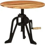 Vidaxl - Beistelltisch 60x(42-62) Cm Massivholz Akazie Und Gusseisen
