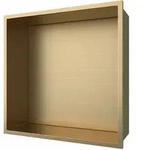 Wandnische Edelstahl Gold Geb&uuml;rstet Rostfrei 305x305x100mm - Aloni