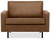 Konsimo - Invia Gro&szlig;er Loft-sessel Aus Leder Und Mikrofaser, Braun