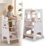 Relaxdays Lernturm Sterne, Verstellbare Stehh&ouml;he, Kippschutz, Hbt: 90 X 44 X 44 Cm,