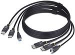 Startech.com 1,8m Dual-displayport Und Usb Kvm Kabel, 4k 60hz, Dp 1.2 Und Usb 3.0