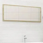 Badspiegel Sonoma-eiche 100x1,5x37 Cm Holzwerkstoff Vidaxl