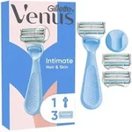 Gillette Venus F&uuml;r Den Intimbereich Systemklingen 3er + Handst&uuml;ck Mehrwegrasierer