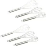 6er Set Schneebesen, Edelstahl Handschneebesen, Professionelle Ballonschneebesen,