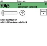 Flachkopfschraube Iso 7045 M.kreuzschlitz-ph M 2,5 X 5 -h 4.8 Galvanisch...