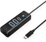 Pwc2u-c3 Usb-c - Usb-a Usb-c Splitter-hub - Schwarz