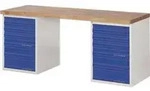 Tecwerk Werkbank Ser.bk 650 B2000xt700xh840mm Buche Lichtgrau/blau 12...