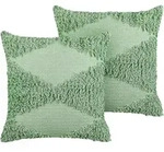 Dekokissen 2er Set Rhoeo Baumwolle 45 X 45 Cm Hellgr&uuml;n