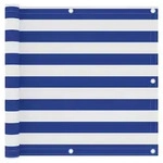 Balkon-sichtschutz Wei&szlig; Und Blau 90x400 Cm Oxford-gewebe Vidaxl