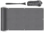 Salcar - Sekey Balkon Sichtschutz Hdpe 220g/m2 Balkonbespannung Anthrazit 0,75 X 6m