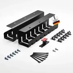 Albatros - Kabelkanal Schreibtisch Schwarz Komplettset D - Kabelmanagement