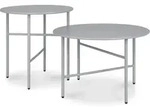 2er Set Beistelltisch Outdoor &Oslash; 44x46cm + &Oslash; 53x36cm , Grau