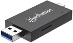 Manhattan Usb 3.0 Typ-c/-a Kartenleseger&auml;t Microsd, Sd/mmc (102735)