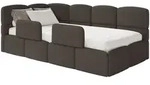 Selsey Cloudy &sbquo;&Auml;&igrave; Kinderbett 120x200, Kopfteil Links, Matratze & Bettkasten,